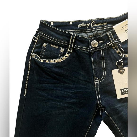 NWT Sexy Couture Premium Denim Wear Skinny Embellished Jeans - Picture 5 of 7